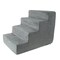 Pet Adobe Pet Adobe High Density Foam Stairs 4 Step Design, Ramp for Small Dogs, Cats with Cover, Gray 478231LDT - alternate 4
